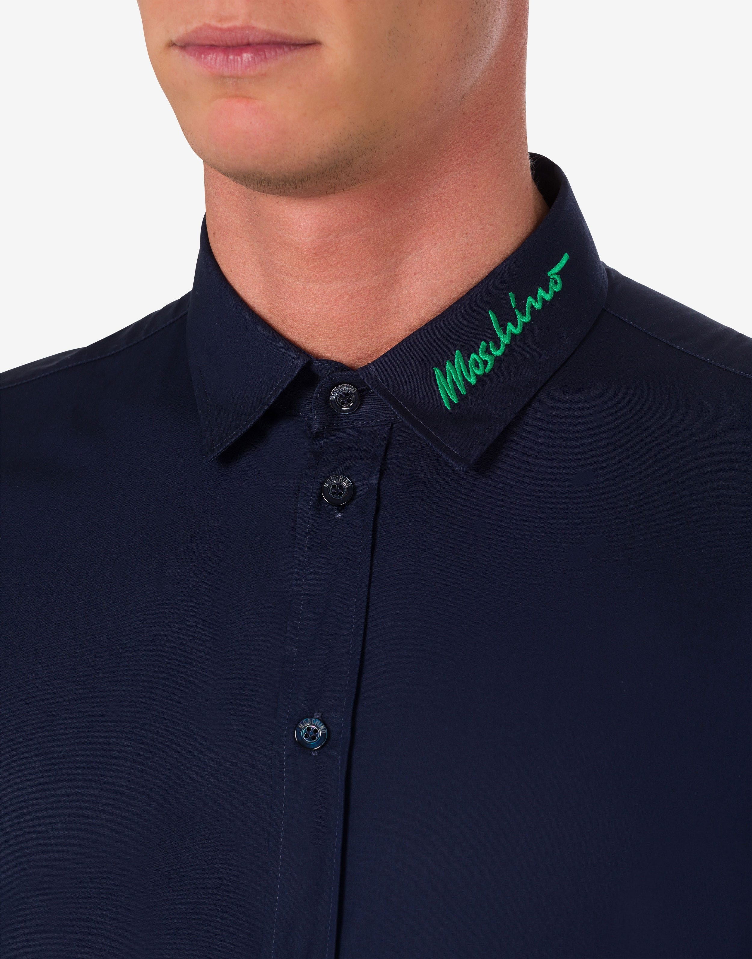 POPLIN SHIRT WITH LOGO SIGNATURE - 4