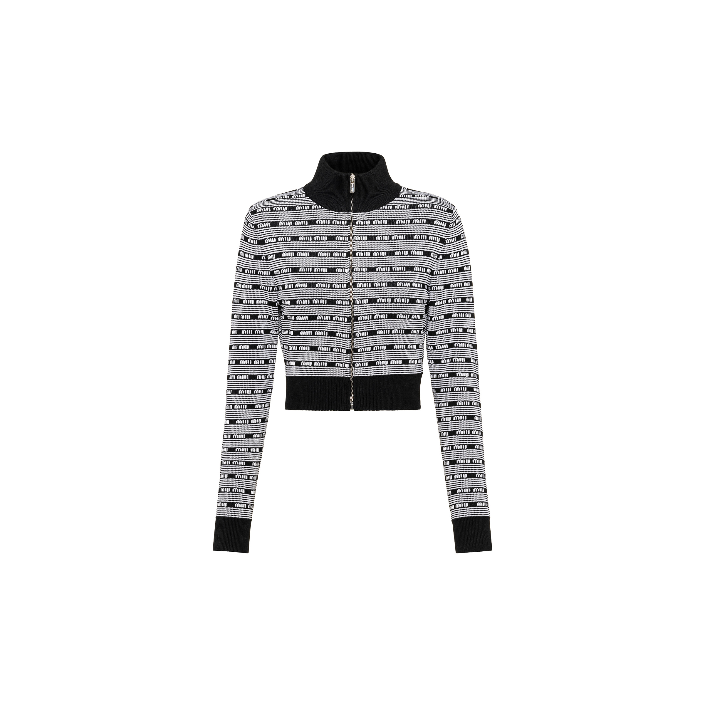 Viscose turtleneck cardigan - 1