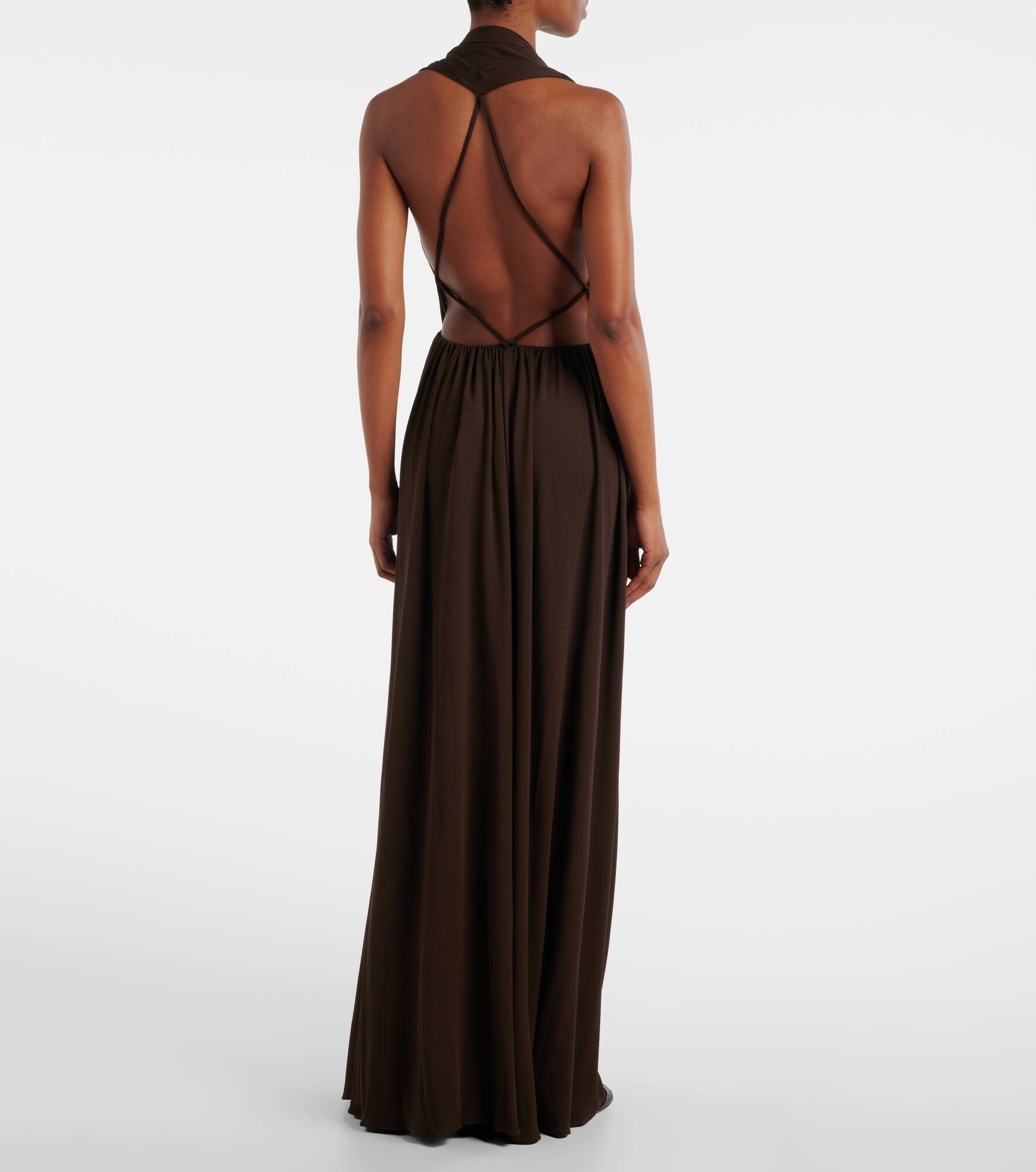 Pharao gathered jersey crêpe gown - 3