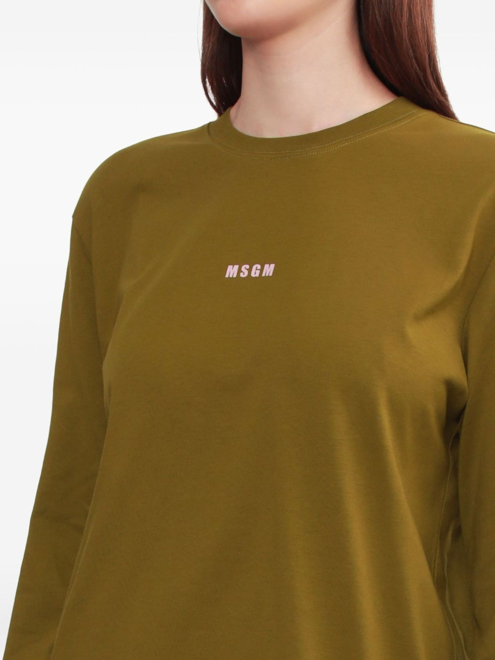 logo-print long-sleeve top - 5