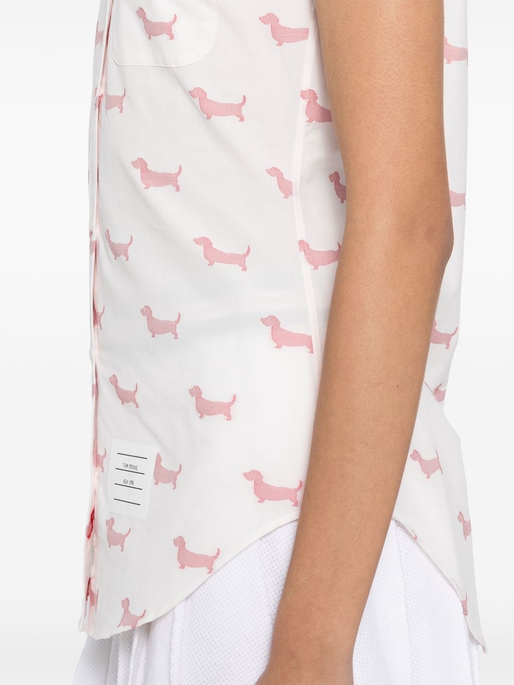 jacquard sleeveless shirt - 5