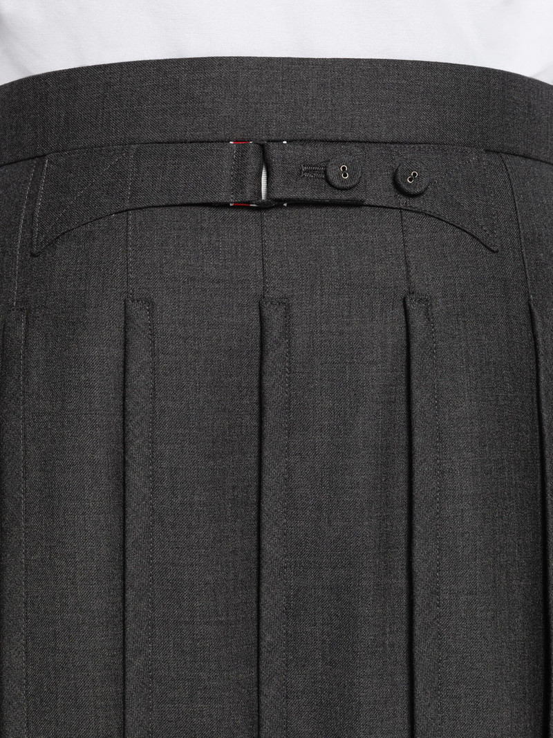 Super 120s Twill Backstrap Ankle Length Pleated Skirt 5