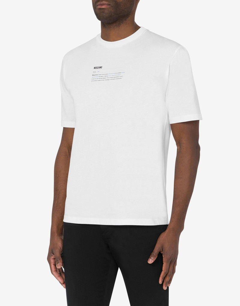 Moschino ORGANIC JERSEY T-SHIRT WITH PRINT outlook