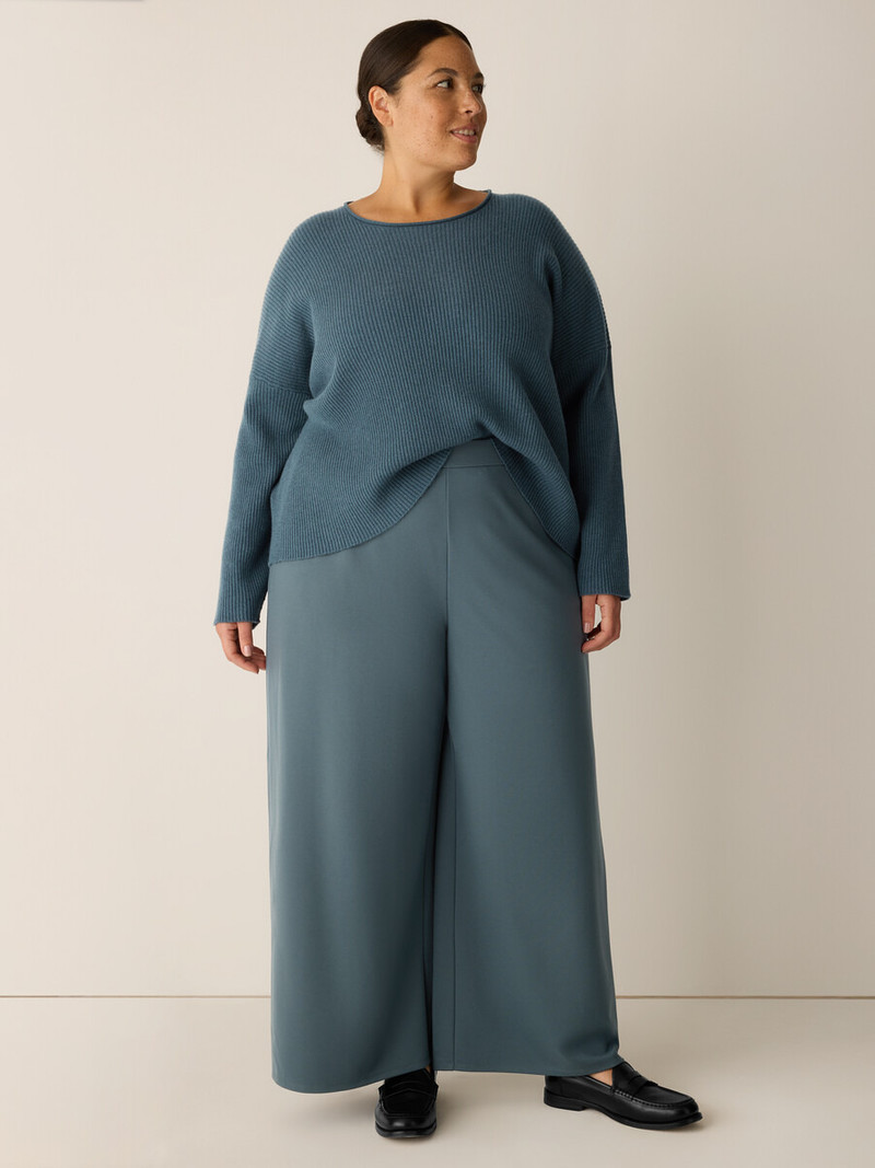 Lightweight Ponte Wide-Leg Pant 6
