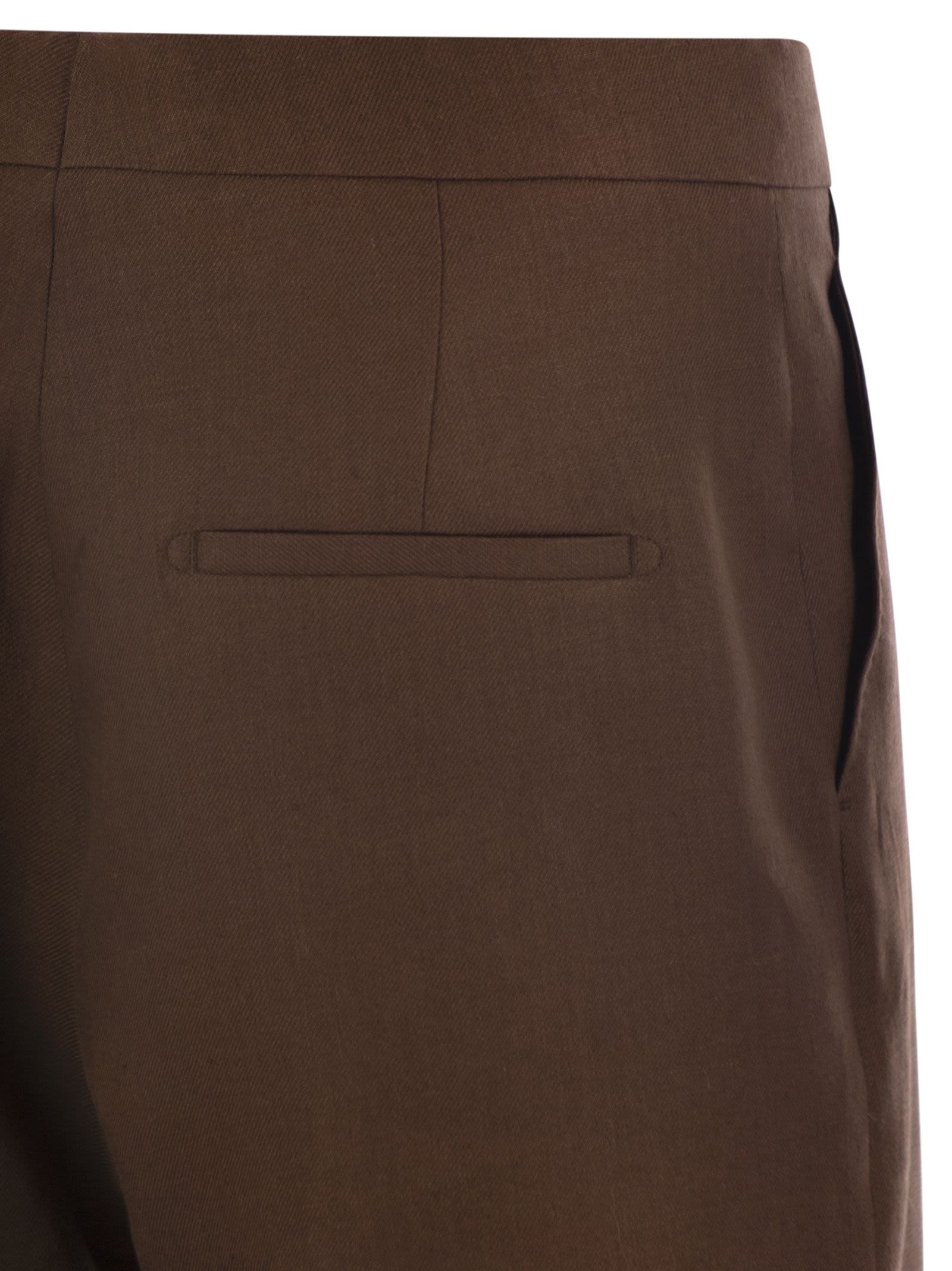 TAGLIATORE - Tagliatore Women Linen Chino Bermuda Shorts - 4