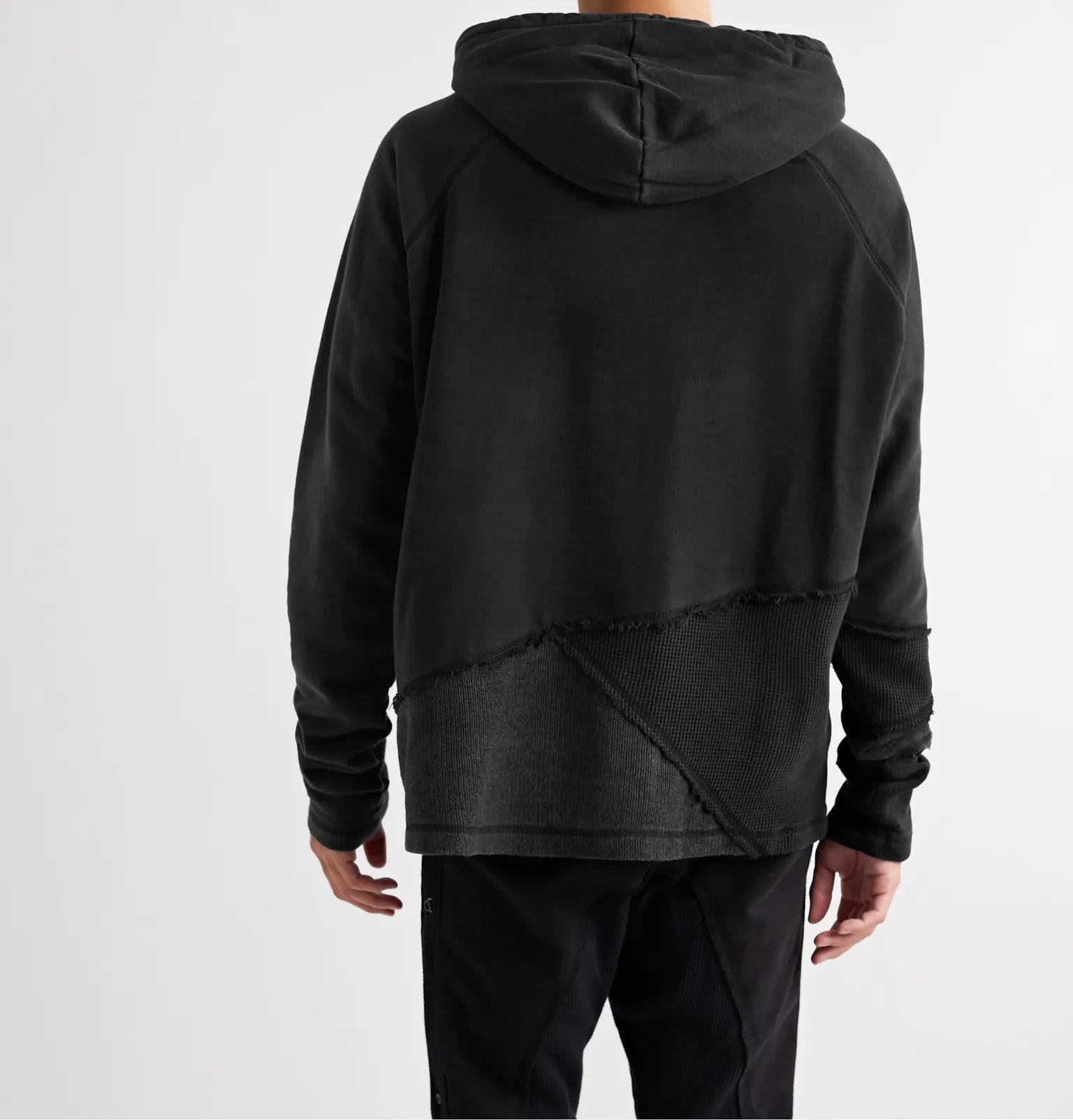 Paneled Cotton and Hemp-Blend Hoodie - 4