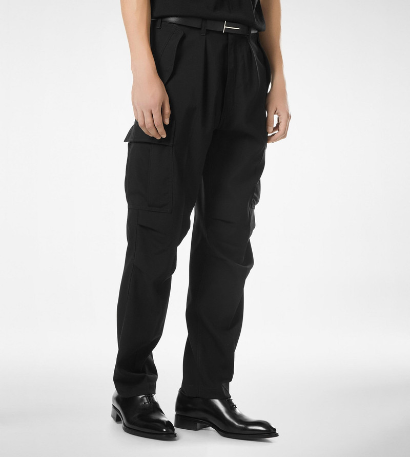 WOOL CASHMERE SILK REPS CARGO PANT 4