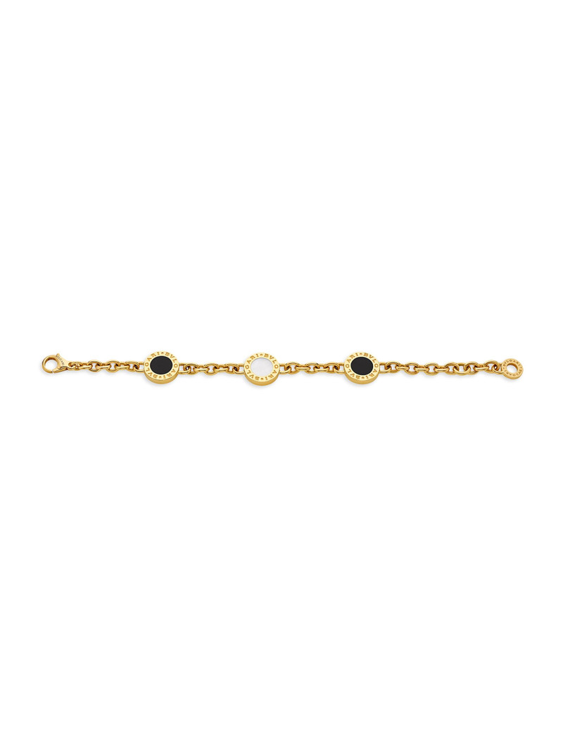 Women's 18K Yellow Gold, Mother-Of-Pearl & Black Onyx Charm Bracelet - Yellow Gold 4