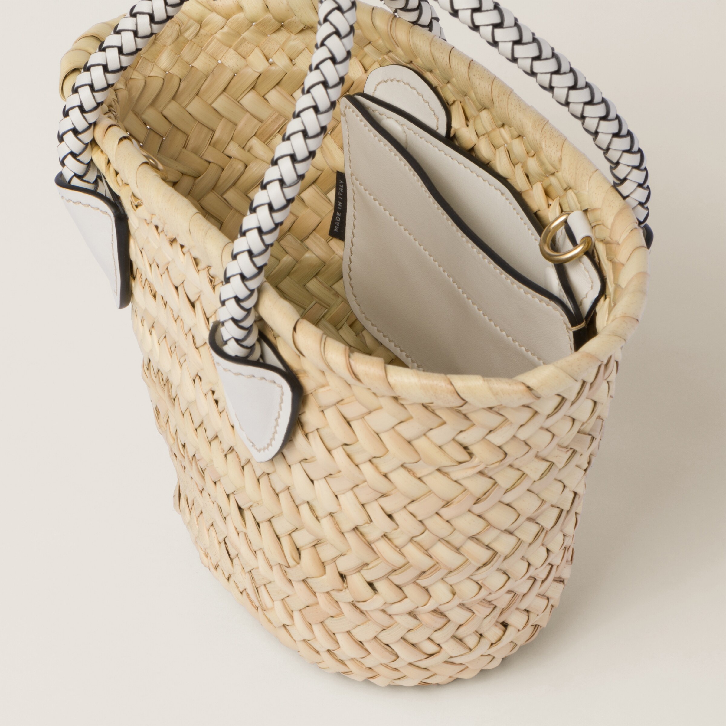 Woven fabric handbag - 7