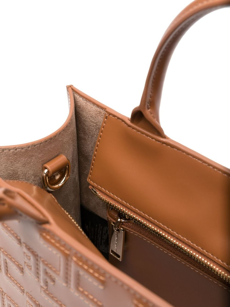 logo-embossed quilted tote bag 5