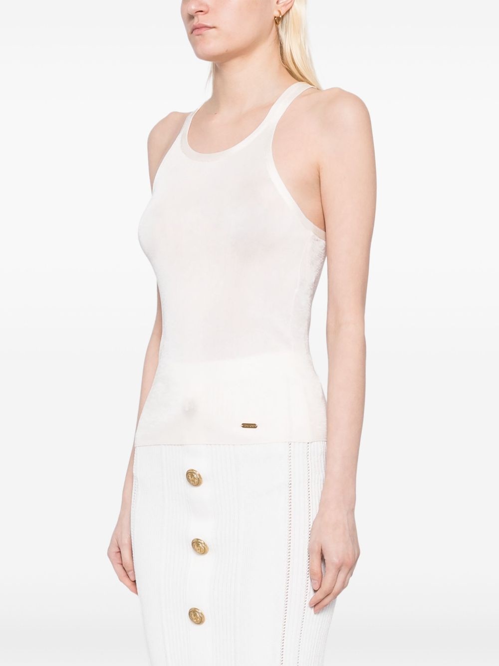 silk knitted tank top - 3