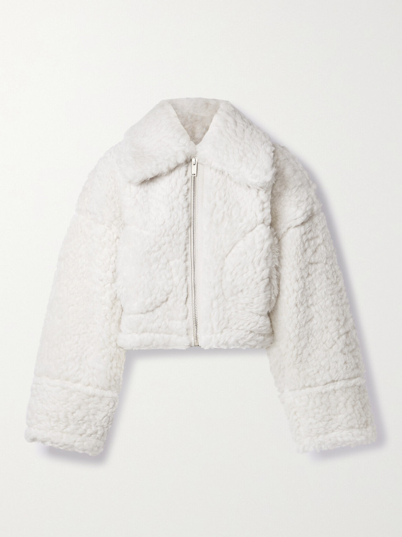 Cropped Shearling Jacket - 1