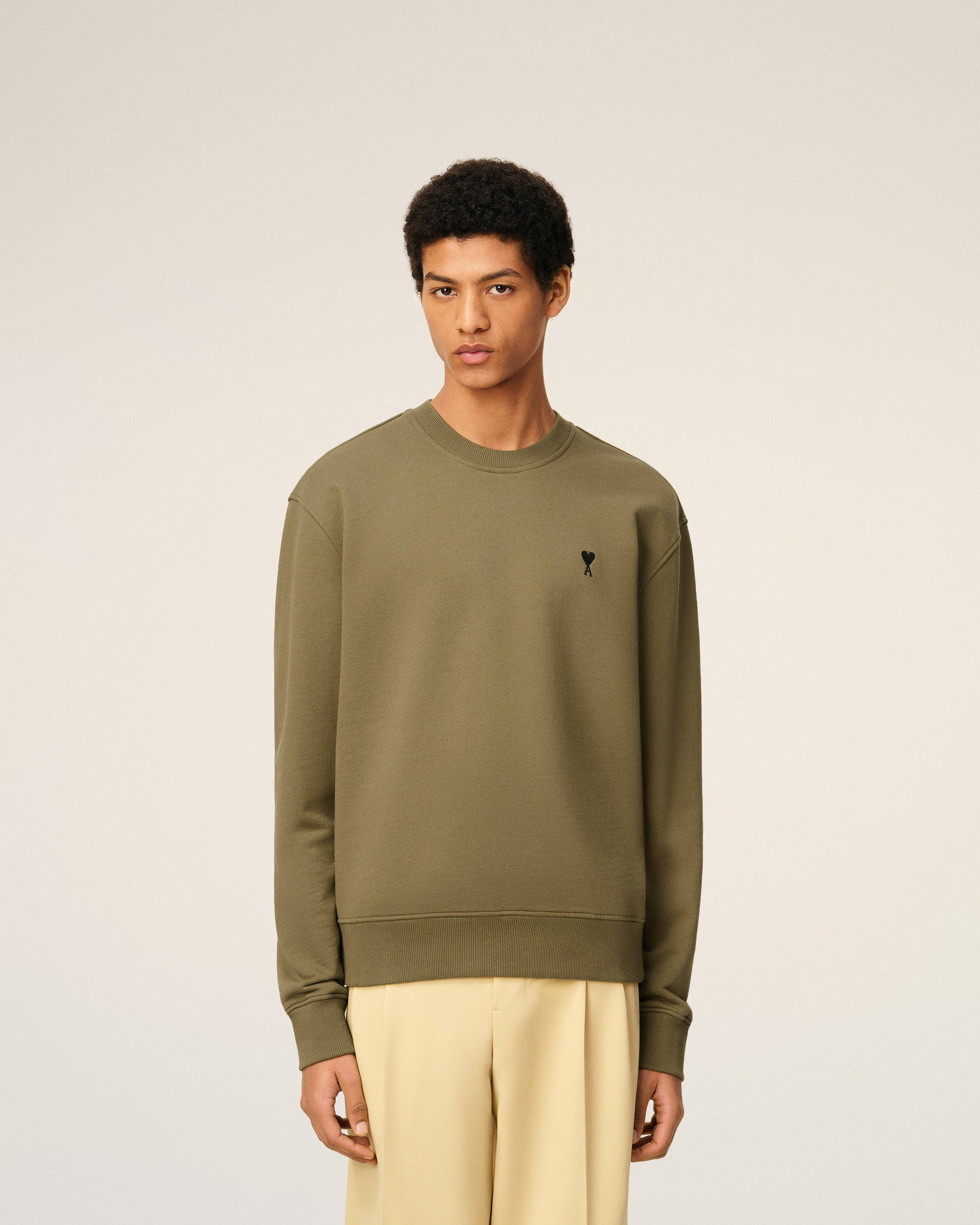 GREEN COTTON AMI DE COEUR SWEATSHIRT - 3