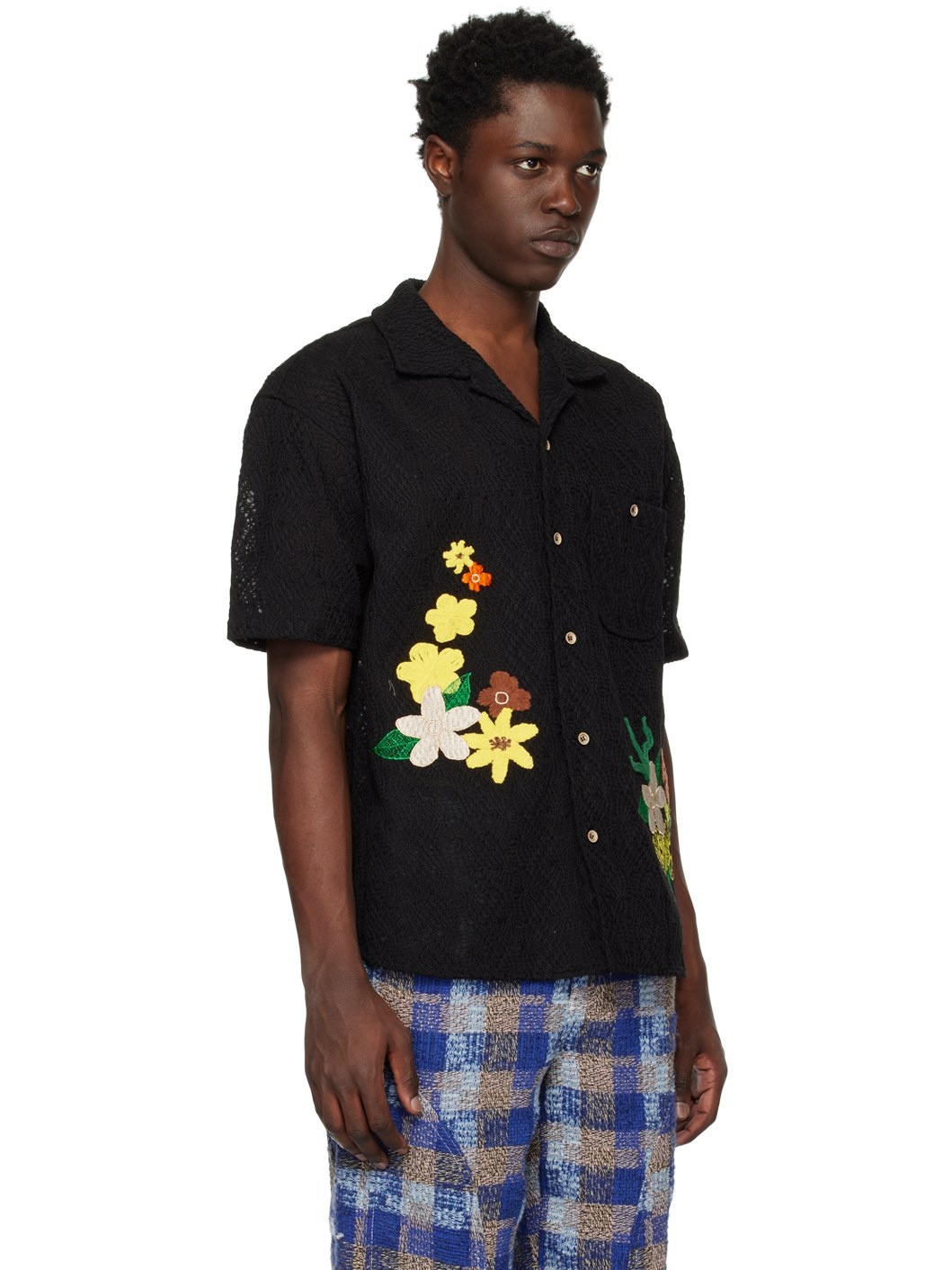 Black Floral Shirt - 2