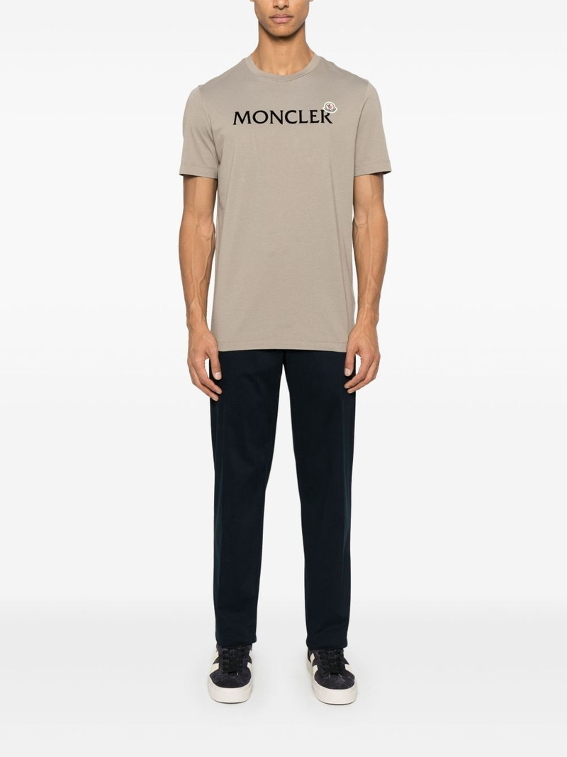 Moncler flocked-logo cotton T-shirt outlook