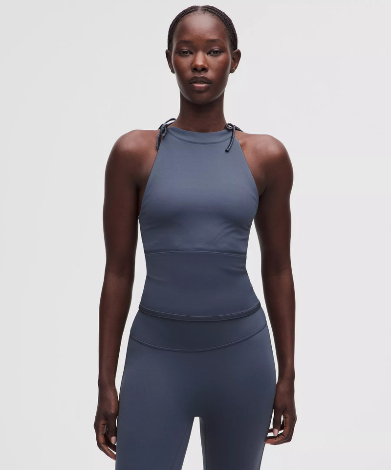 Nulu Satiny-Trim Tie Detail Tank Top *Light Support, B/C Cup 1