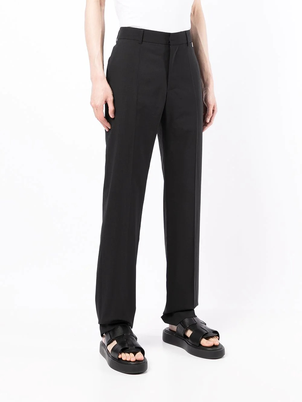 tailored-cut straight-leg trousers - 3