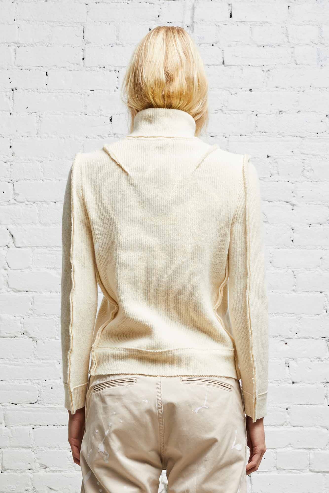 FLAT SLEEVE TURTLENECK - ECRU - 5