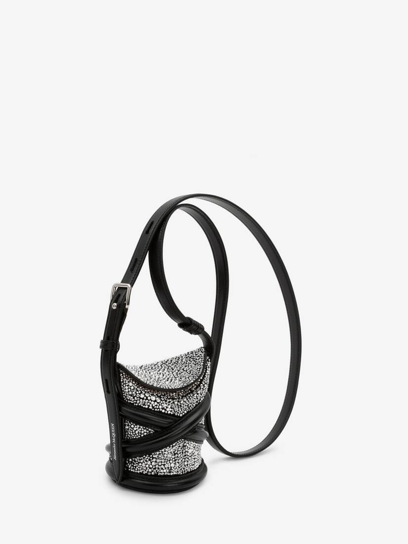Alexander McQueen The Curve Mini in Black/silver outlook