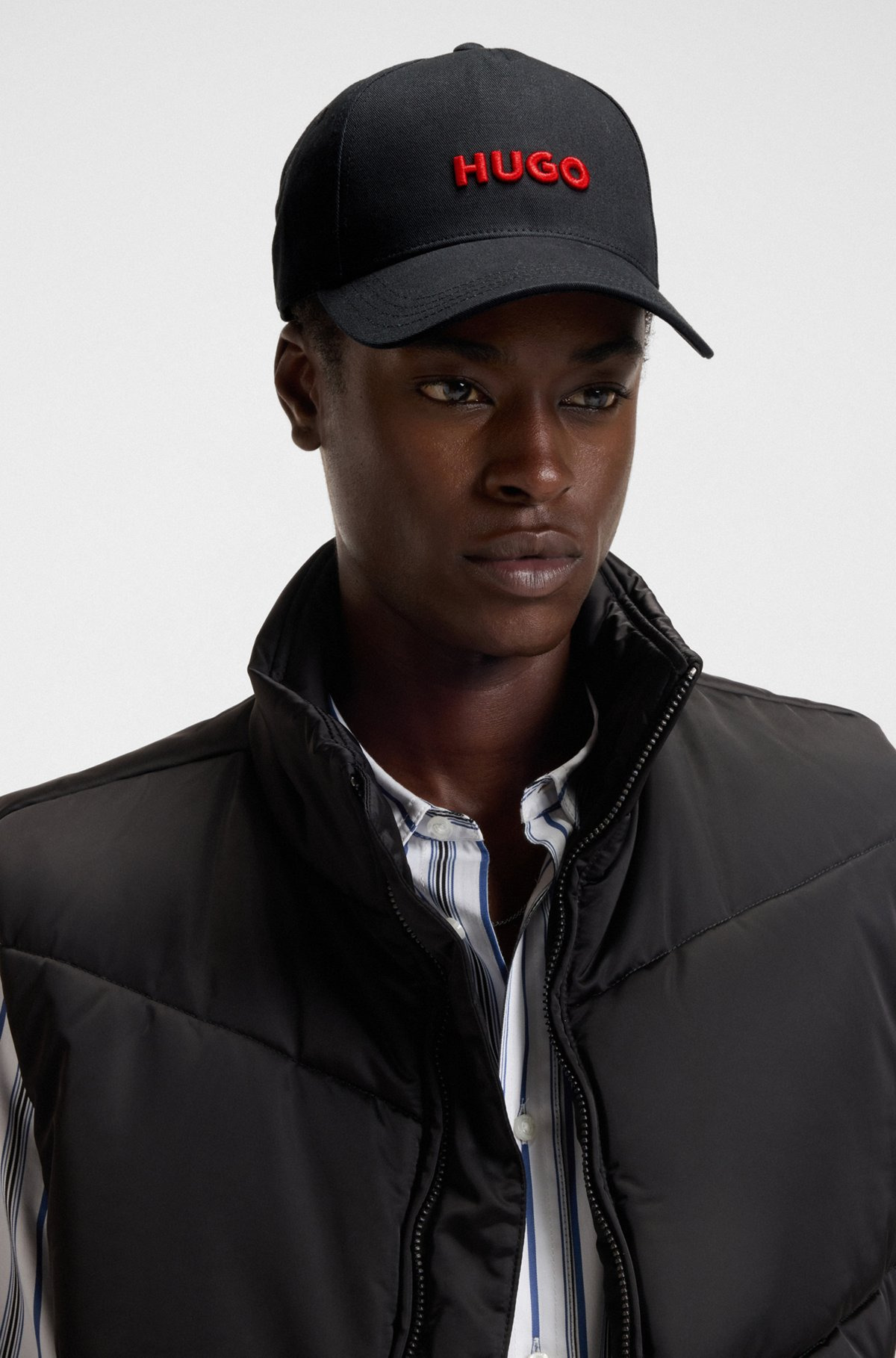 COTTON-TWILL CAP WITH LOGO ON FRONT AND VISOR - 4