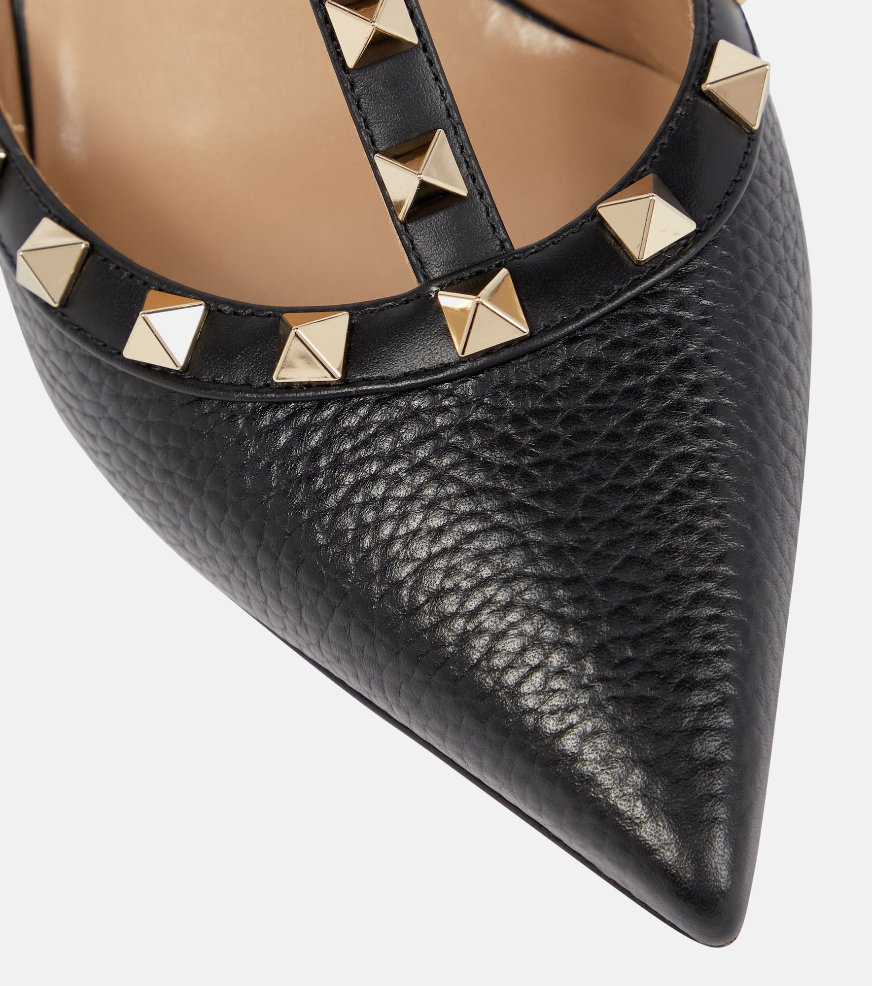 Rockstud leather pumps - 5