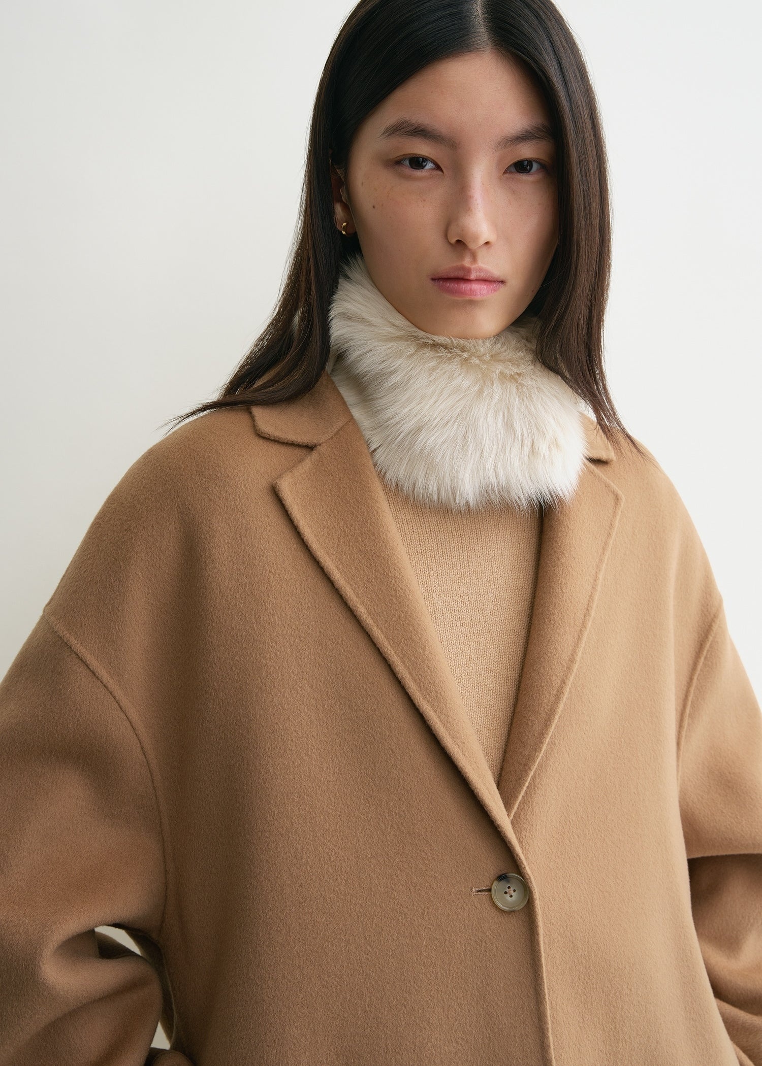 Camel cocoon coat online