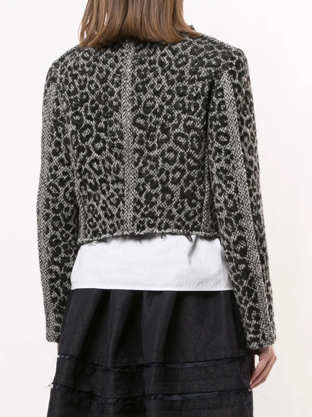 leopard-print open-front jacket - 4