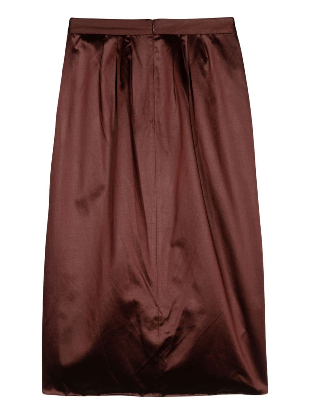 pleat-detailing midi skirt - 2