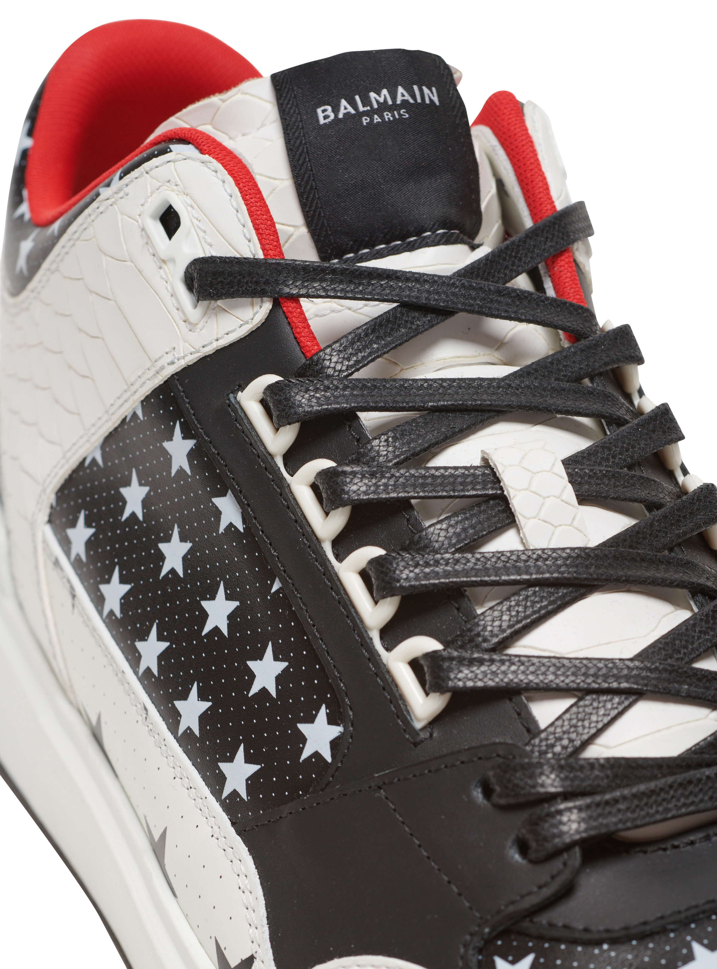 B-Court Mid Top star print leather trainers - 8