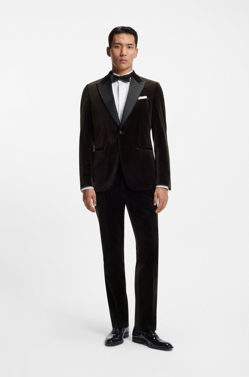 BOSS SLIM-FIT TUXEDO JACKET IN COTTON VELVET outlook