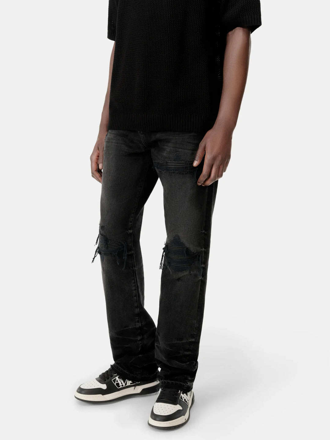 Leather Straight MX1 Jeans - 3