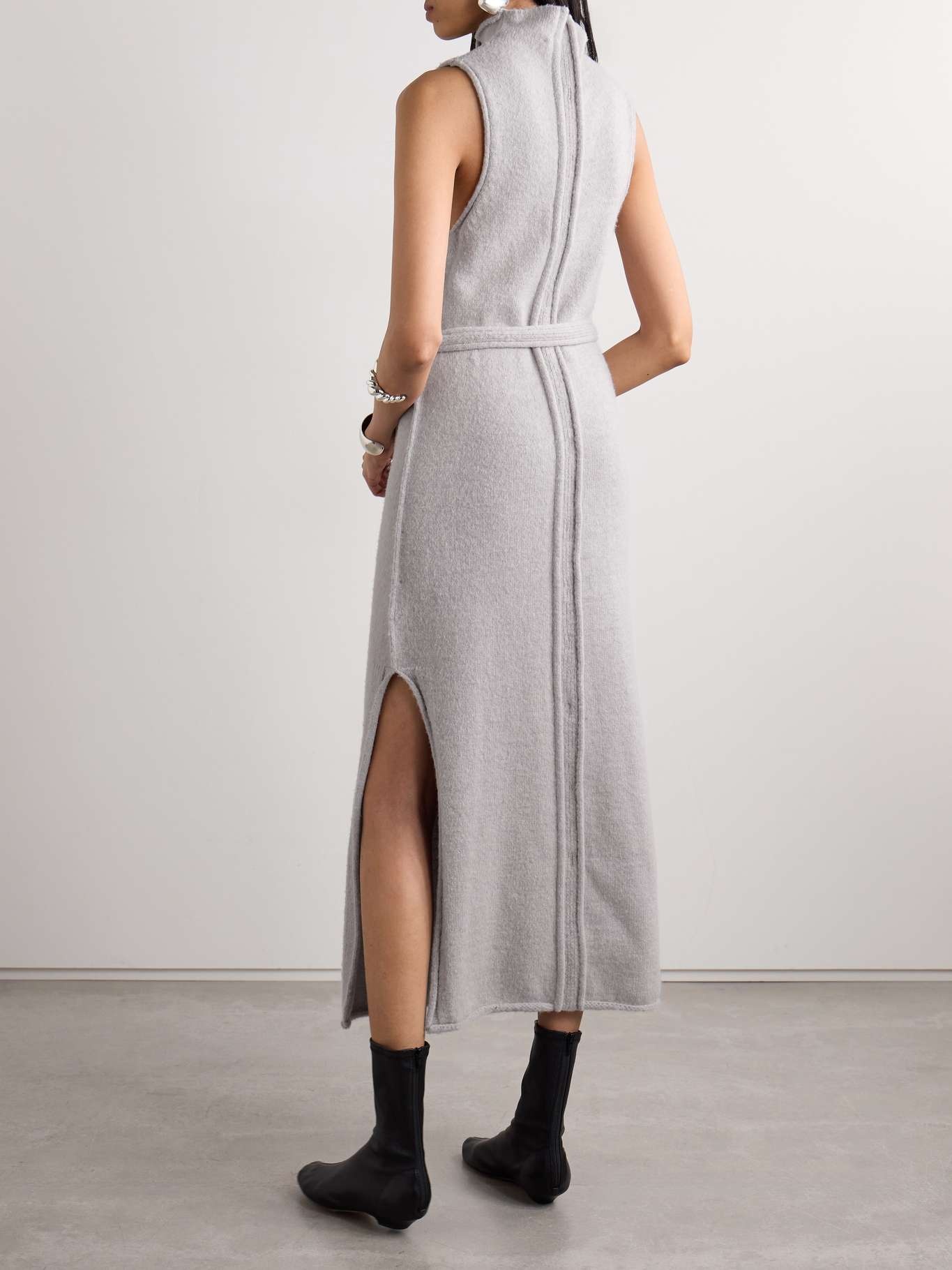 Zola belted knitted midi dress - 3