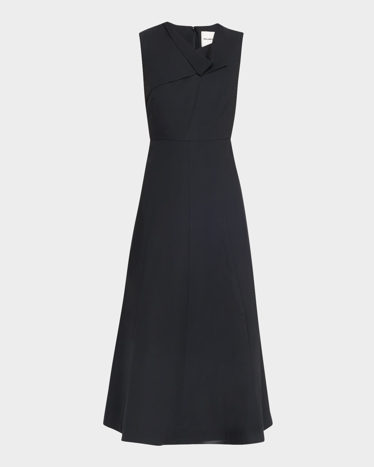 Drape Cotton Poplin Midi Dress - 1