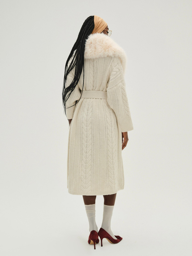For Love & Lemons Helena Oversized Knit Coat outlook
