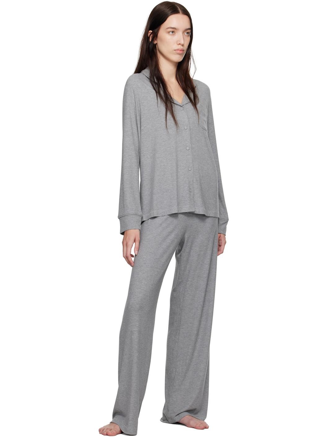 Gray Soft Lounge Pyjama Set - 5
