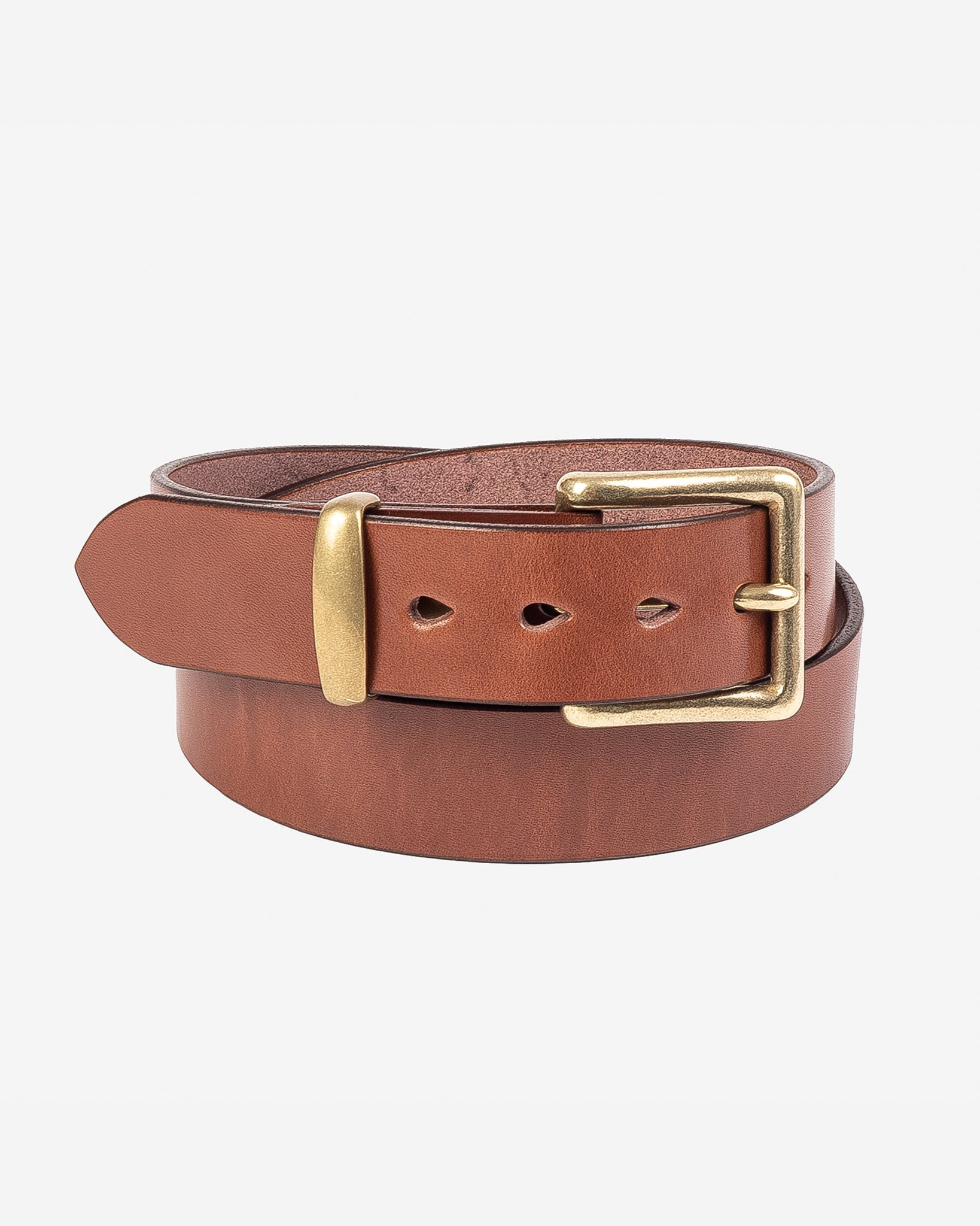 IHB-10-BRN Heavy Duty "Tochigi" Leather Belt - Brown - 3