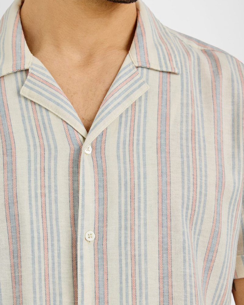Men's Short-Sleeve Amalfi Shirt in Stripes 5