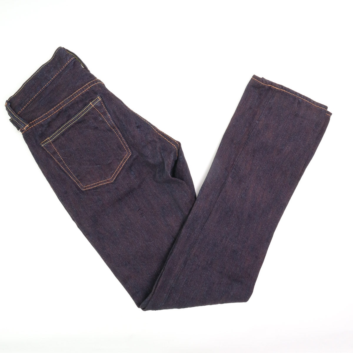 PER-EX-019-ID 15oz  Extra  Slub Relax Taper Indigo x Persimmon - 2