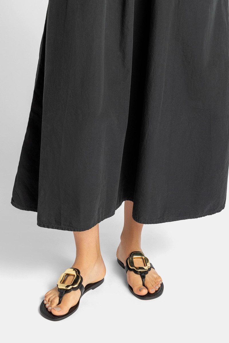 Larroudé Margherita Thong Sandal In Black Leather outlook