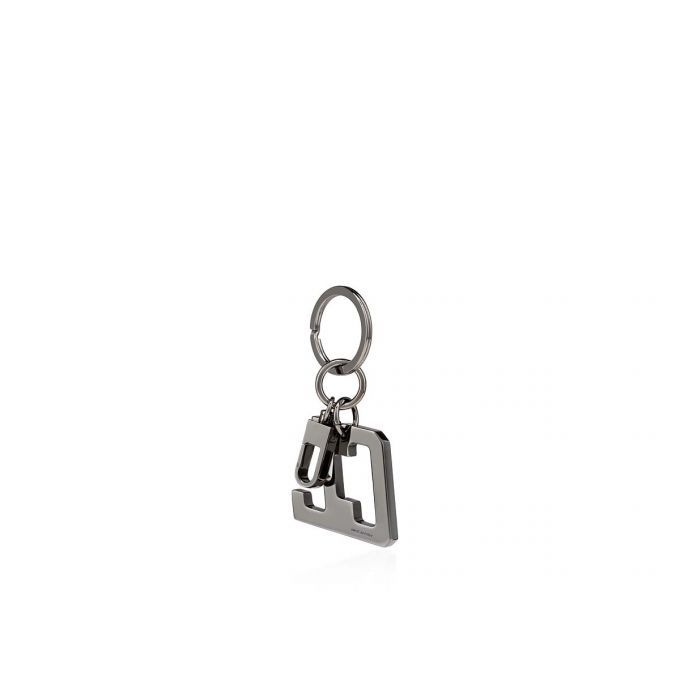 Keyring Happy Rui Cl Logo GUN METAL-LOUBI - 4