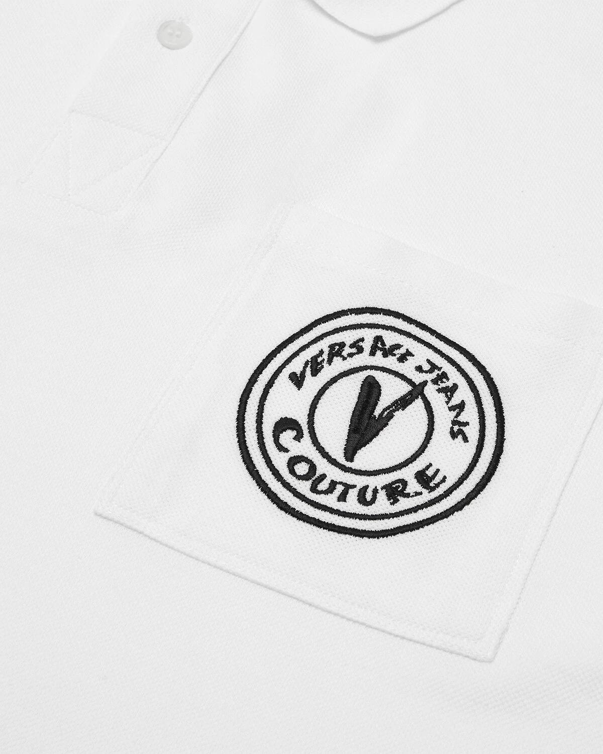 Embroidered V-Emblem Polo Shirt - 4