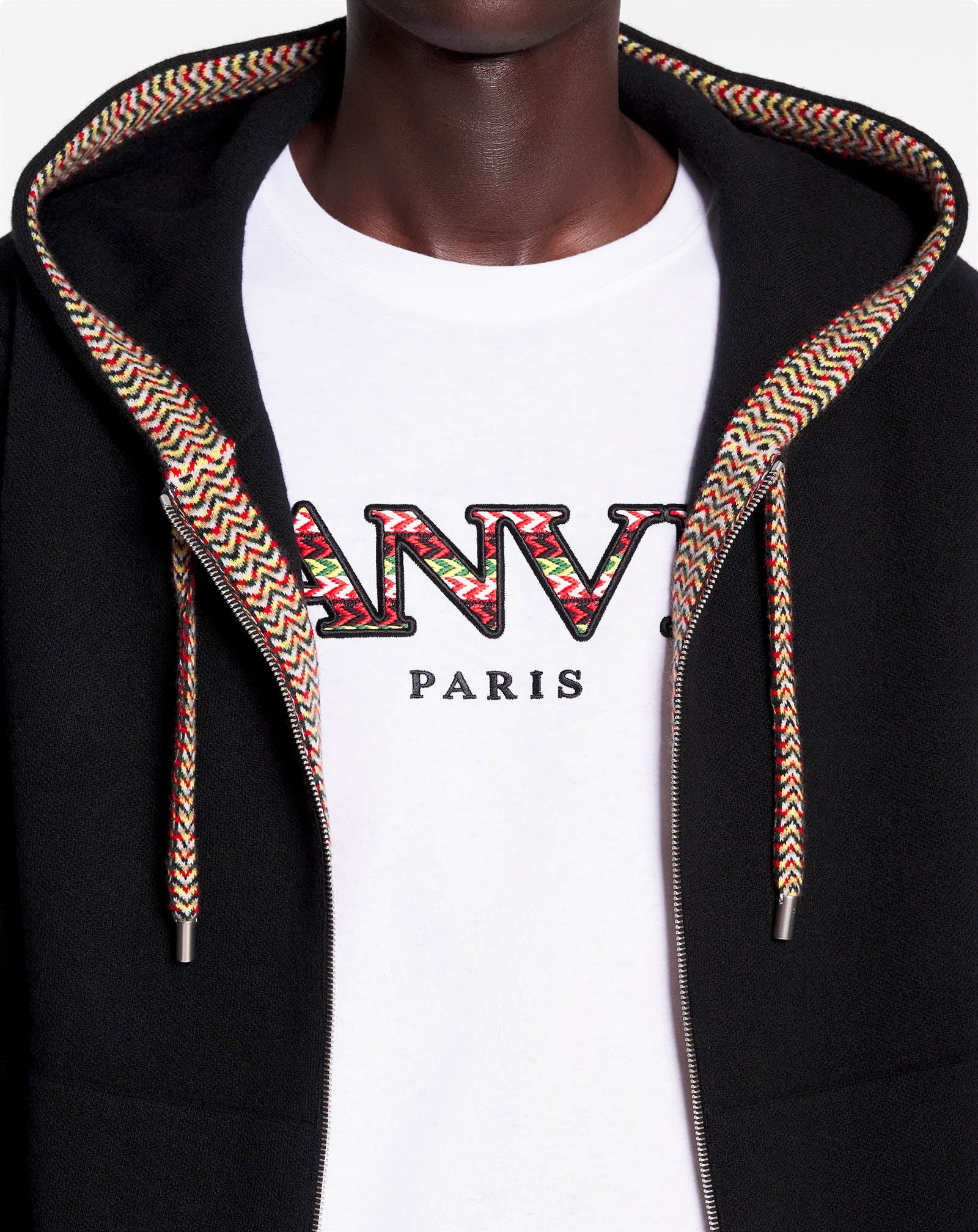KNIT ZIP-UP CURB HOODIE - 4