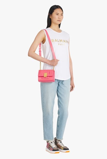 Small-sized salmon pink quilted leather 1945 bag - 2