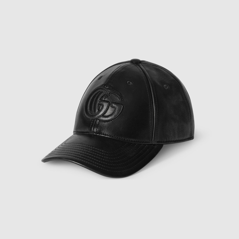 Leather baseball hat with Double G 1