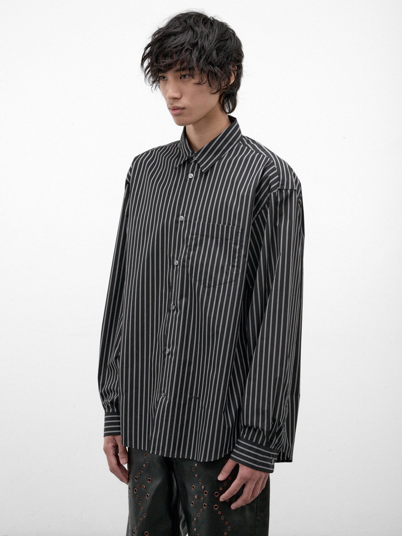 Black Pinstripe Long Sleeve Shirt 2