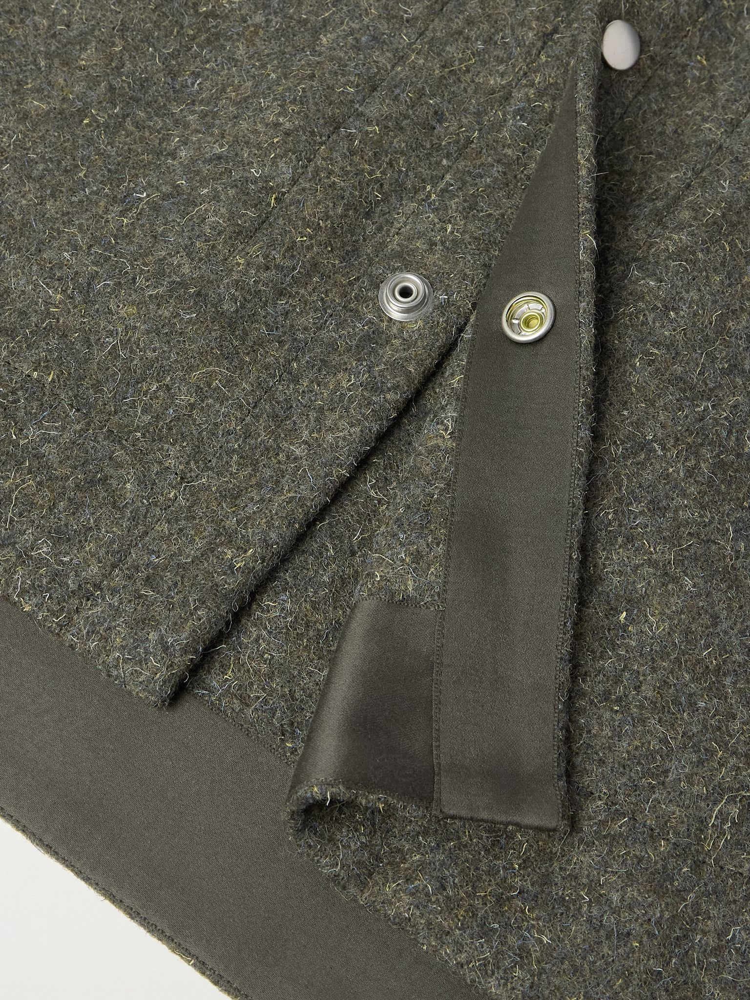 Melton Wool Overshirt Green - 6
