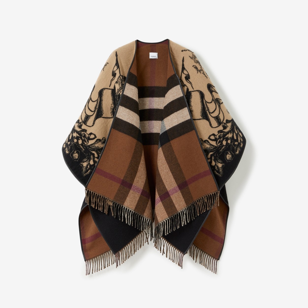 【送料&関税込】Burberry Beige Polyester Blend Cape Burberry Reversible Wool Cape | Saks Fifth Avenue