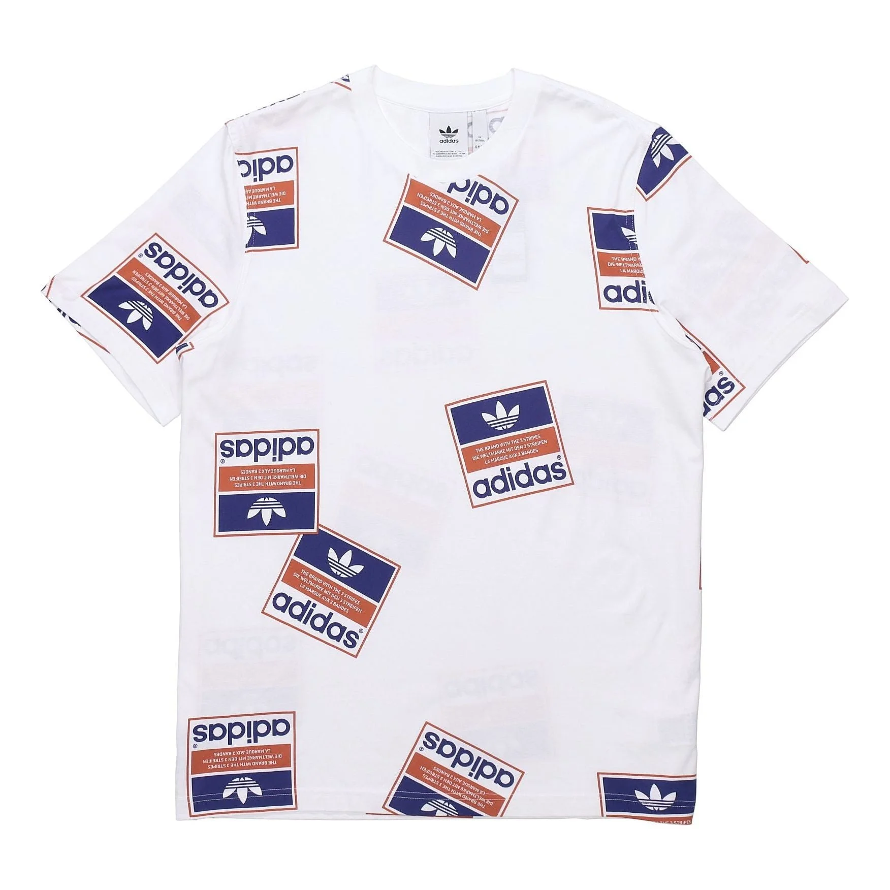 adidas originals Stckerbomb Tee Round Neck Short Sleeve White DX3649 - 1