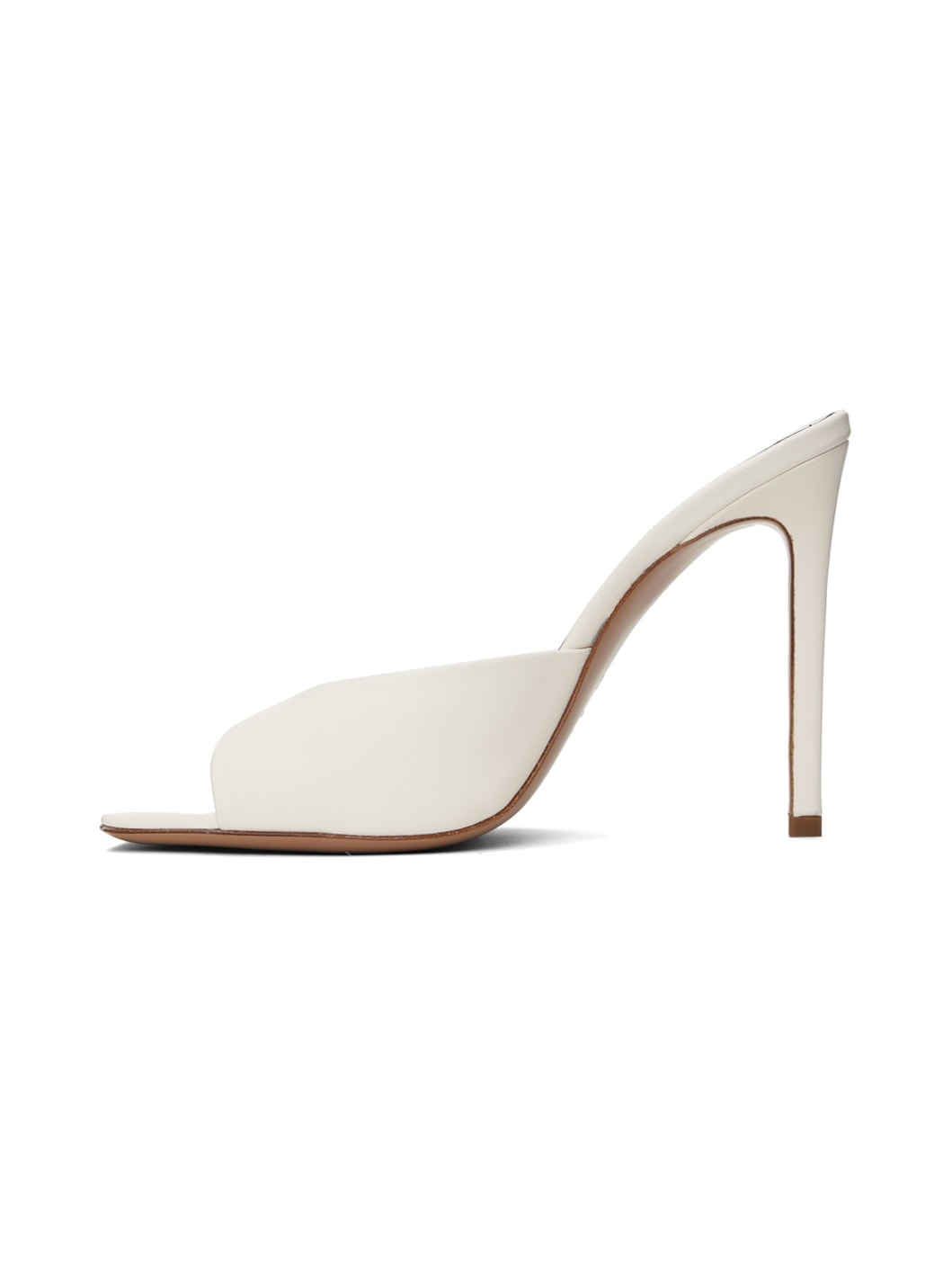 White Stiletto Heeled Sandals - 3