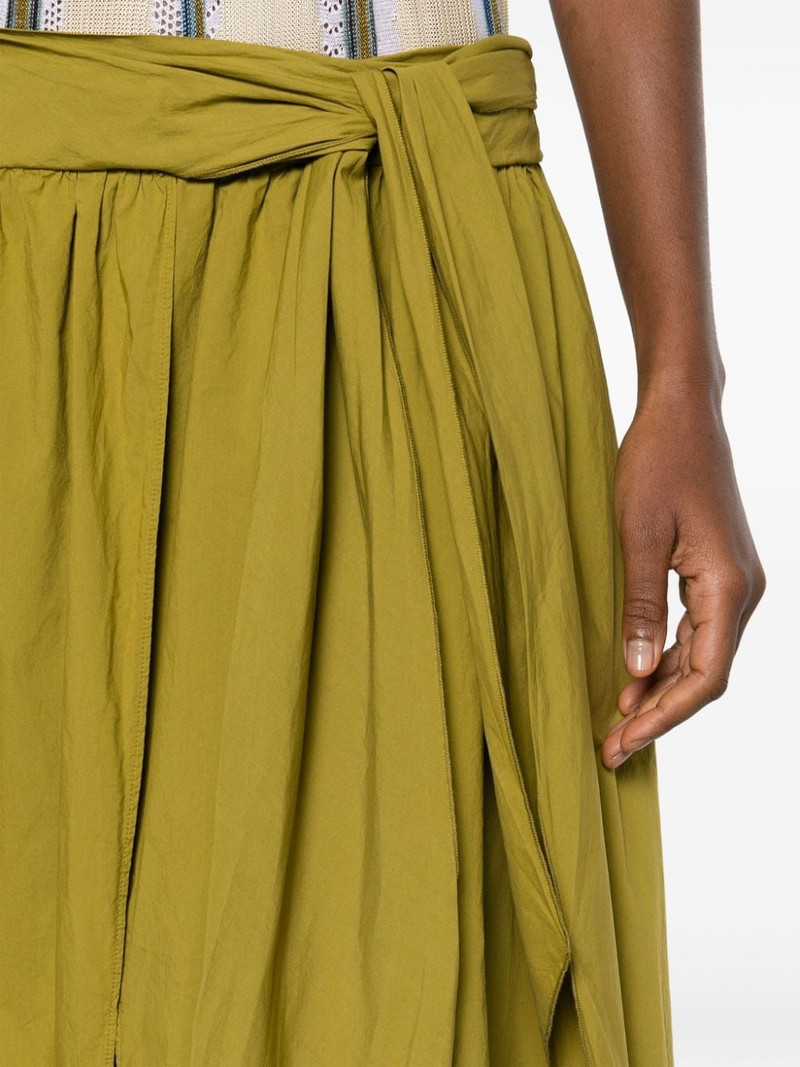 ruched-detail cotton full skirt 5